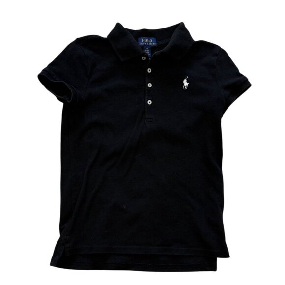 Ralph Lauren Other - Polo Ralph Lauren Black Short Sleeve Shirt M Embroidered  White Pony Casual Kids